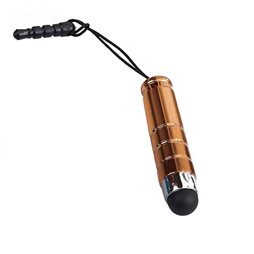 Mini rysik do ekranu dotykowego Stylus Pen, uniwersalny przenośny rysik Stylus Pen z wtyczką 3,5 mm, stylowy miękki głowa wodoodporny krótki rysik do smartfonów, tabletów z systemem Android, złoty