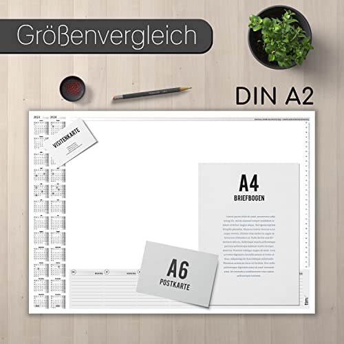 Podkładka na biurko z kalendarzem 2-letnim 23/24 I DIN A2 I 40 arkuszy I tr_143 - obrazek 3