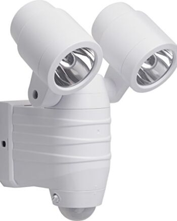 Meister Reflektor zewnętrzny LED, zasilany bateriami, czujnik ruchu, zasięg 8 m, ochrona przed zachlapaniem, światło zewnętrzne z czujnikiem ruchu, naświetlacz ścienny, 7490110 8 W