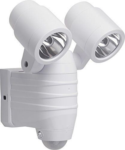 Meister Reflektor zewnętrzny LED, zasilany bateriami, czujnik ruchu, zasięg 8 m, ochrona przed zachlapaniem, światło zewnętrzne z czujnikiem ruchu, naświetlacz ścienny, 7490110 8 W