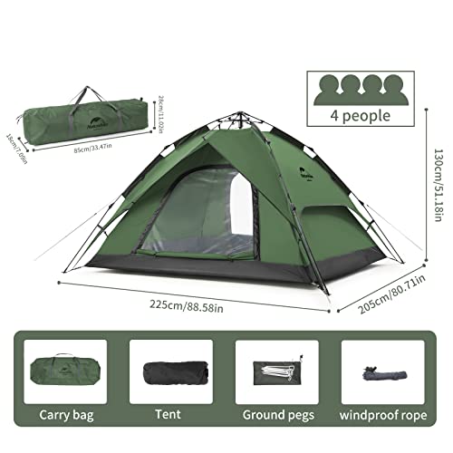 Naturehike Namiot Rozkładany Namiot Kempingowy dla 3-4 Osób Automatycz - obrazek 4
