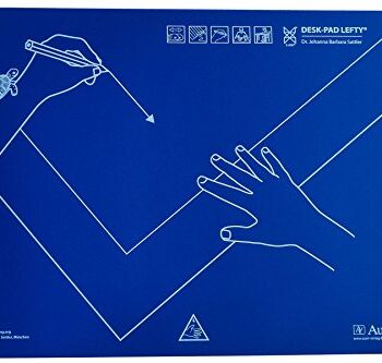 KUM AZ906.01.19 – nakładka na biurko Desk Pad Lefty, dla osób leworęcznych, 53 x 40 cm, tworzywo sztuczne, niebieska, 1 szt.