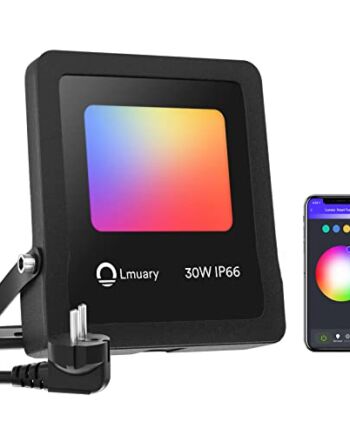 Lumary Reflektor LED 30 W Smart LED, IP66, wodoszczelny reflektor LED, kompatybilny z Alexa/Google Home