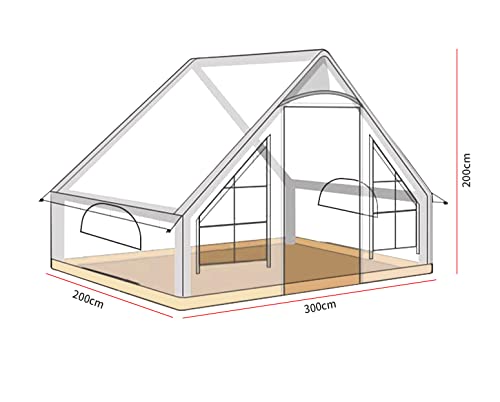 Baralir Namiot kempingowy dla 2 – 4 osób, nadmuchiwany namiot tipi, namiot typu pop-up, szybki montaż w ciągu 2 minut, namiot ratunkowy w głuszy, luksusowy namiot kempingowy - obrazek 4