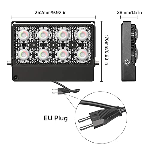 SANSI 50 W reflektor LED RGB zmiana kolorów światła zewnętrznego, przyciemniana lampa zewnętrzna, pilot zdalnego sterowania z funkcją pamięci, wodoszczelność IP65, jasne światło bezpieczeństwa, dekoracyjne oświetlenie na imprezę - obrazek 3
