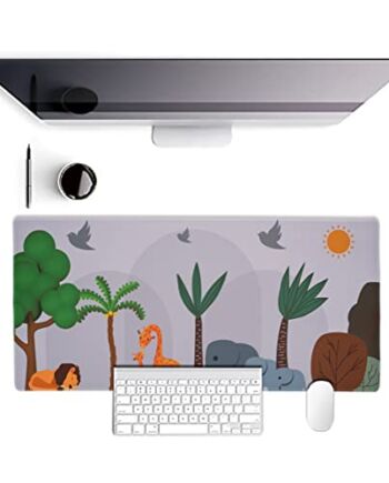 AINAK Podkładka na biurko, podkładka pod mysz gamingową, podkładka pod klawiaturę, ładne akcesoria na biurko – poprawia precyzję i prędkość – zmywalna, wodoodporna (biała, szara, brązowa)