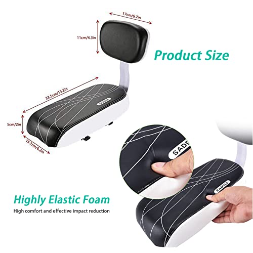 auvstar Fotelik rowerowy dla dzieci, akcesoria na tylne siedzenie, rower dla dzieci z oparciem, miękka gruba gąbka, wygodny, bezpieczne akcesoria rowerowe do użytku na zewnątrz dla dzieci lub dorosłych. - obrazek 4