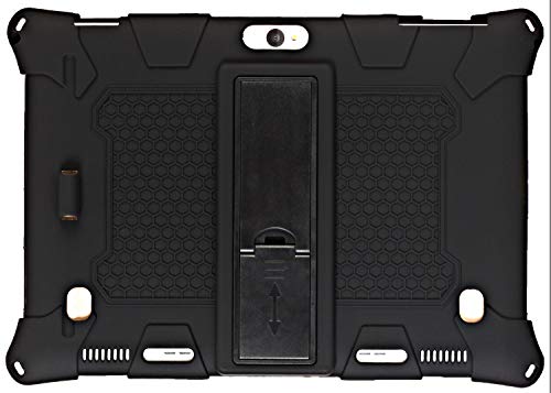 AKNICI Silikonowe etui z uchwytem na długopis pasek na ramię Stylus Pen do TOSCiDO K108/W109/X104/X108, ACEPAD A121/A101/A12X, Dragon Touch K10/Max10,TYD-107/TYD-108,LNMBBS 10.1, PADGENE 1, Lectrus 10,czarny - obrazek 3