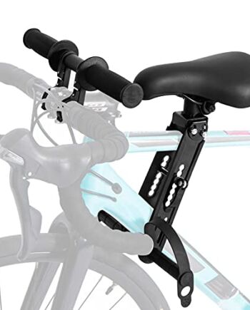 WMLBK Fotelik dziecięcy do rowerów górskich, przenośny, zdejmowany, z przodu dla dzieci w wieku 2-6 lat, fotelik dziecięcy, rower górski z przodu, mocowanie na kierownicę