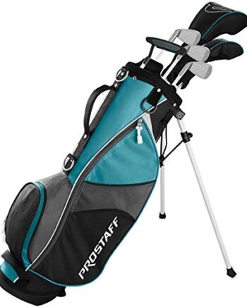 Wilson Golf Pro Staff JGI LG, klub dla juniorów dla dziewcząt w wieku od 11-14 lat, rozmiar ciała 142-160 cm, praworęczny, grafitowy, w tym torba do przenoszenia, turkusowy, WGGC91860