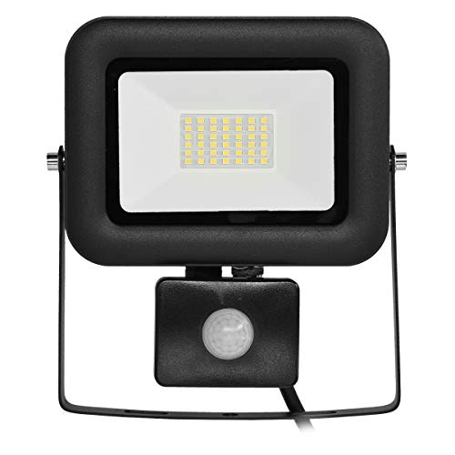 kwmobile Reflektor LED z czujnikiem ruchu – 30 W reflektor LED 2700 lumenów – kabel zasilający z czujnikiem zmierzchu – reflektor LED – lampa reflektorowa - obrazek 2