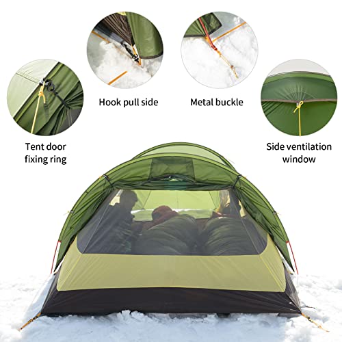 Namiot z Plecakiem Przestronny, Lekki Namiot Rodzinny dla 2/3 Osób Namiot Tunelowy dla 2/3 Osób z Markizą - obrazek 6