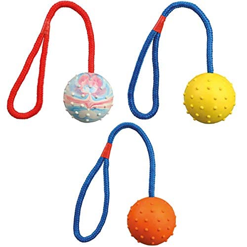 Trixie 3305 Piłka na Lince dla Psa, ø 6 cm/30 cm, Biały/Czerwony - obrazek 4