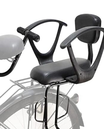 PEALOV Fotelik dziecięcy na rower, z tyłu, zabezpieczenie przed dziećmi, regulowane zabezpieczenie przed dziećmi, przednie siedzenie dla małych dzieci, ochrona przed jazdą, z pedałami podłokietnikami, utrzymuje do 100 kg, dziecięcy fotelik rowerowy