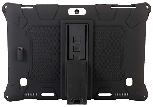 AKNICI Silikonowe etui z uchwytem na długopis pasek na ramię Stylus Pen do TOSCiDO K108/W109/X104/X108, ACEPAD A121/A101/A12X, Dragon Touch K10/Max10,TYD-107/TYD-108,LNMBBS 10.1, PADGENE 1, Lectrus 10,czarny - obrazek 7