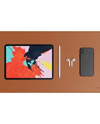 Satechi podkładka na biurko 58,5 cm x 31 cm z ekoskóry - ochrona płyty wiórowej biurka - bezpieczna dla polakierowanych i pomalowanych powierzchni (brązowa)