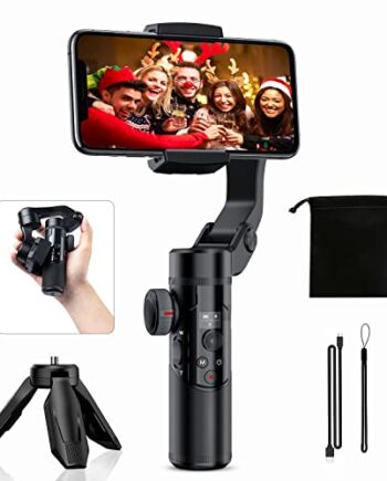 Generic XRDE-1 Gimbal ze statywem 3 osiowy stabilizator z wyjmowanym akumulatorem 3200 mAh, czarny