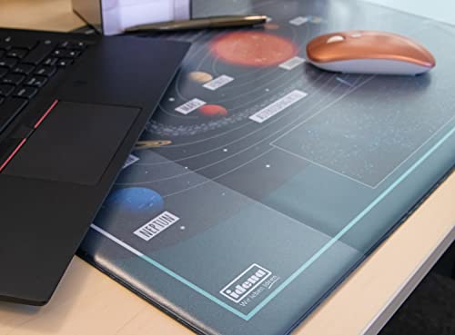 Idena 10449 – podkładka na biurko z dwiema kieszeniami, Układ Słoneczny, wymiary ok. 58,5 x 38,5 cm, praktyczne akcesorium do pokoju dziecięcego, młodzieżowego i gabinetu - obrazek 4