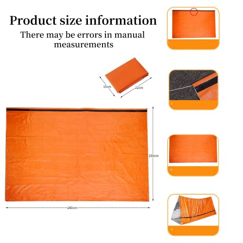 Alyssa - Schronienie namiotowe awaryjne, namiot survivalowy. Lekki, wodoodporny, wodoodporny i wiatroszczelny namiot kanałowy na kemping, wędrówki i zajęcia na świeżym powietrzu. - obrazek 7