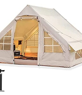 Baralir Namiot kempingowy dla 2 – 4 osób, nadmuchiwany namiot tipi, namiot typu pop-up, szybki montaż w ciągu 2 minut, namiot ratunkowy w głuszy, luksusowy namiot kempingowy