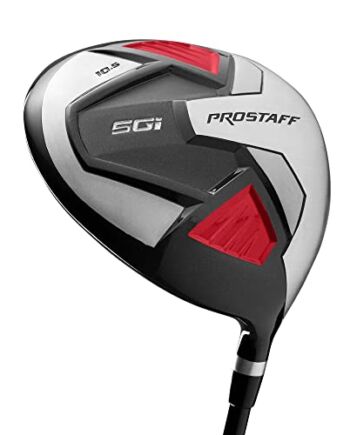 Wilson Golf Pro Staff SGI Driver MW 3, kluby golfowe dla mężczyzn, praworęczny, odpowiedni dla początkujących i zaawansowanych graczy, grafit, szary/jasnoniebieski, WGD1510003