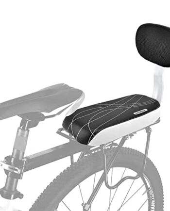auvstar Fotelik rowerowy dla dzieci, akcesoria na tylne siedzenie, rower dla dzieci z oparciem, miękka gruba gąbka, wygodny, bezpieczne akcesoria rowerowe do użytku na zewnątrz dla dzieci lub dorosłych.