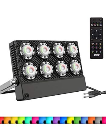 SANSI 50 W reflektor LED RGB zmiana kolorów światła zewnętrznego, przyciemniana lampa zewnętrzna, pilot zdalnego sterowania z funkcją pamięci, wodoszczelność IP65, jasne światło bezpieczeństwa, dekoracyjne oświetlenie na imprezę