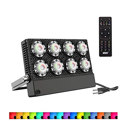 SANSI 50 W reflektor LED RGB zmiana kolorów światła zewnętrznego, przyciemniana lampa zewnętrzna, pilot zdalnego sterowania z funkcją pamięci, wodoszczelność IP65, jasne światło bezpieczeństwa, dekoracyjne oświetlenie na imprezę