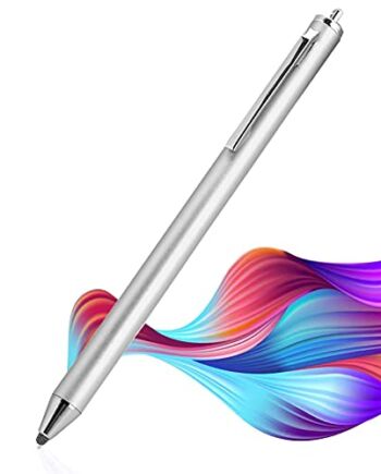Stift, Touchscreen-Stoffkopf-Stift, hohe Empfindlichkeit und Präzision, Schützen Sie den Touchscreen-Stift für SmartphonesTablet(Silber)
