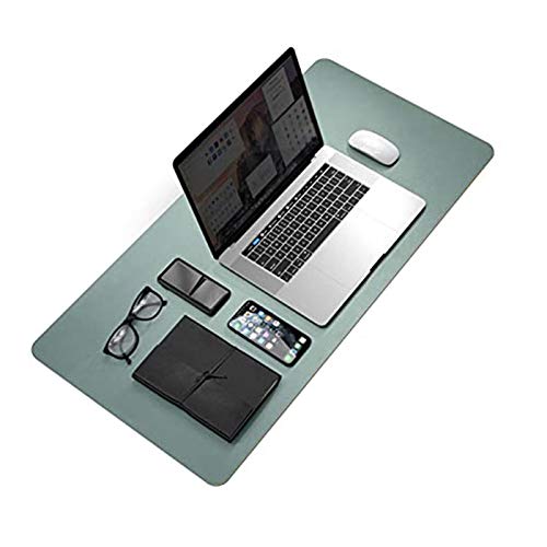 Popidome Wielofunkcyjna podkładka na biurko, ultra cienka, wodoszczelna podkładka pod mysz ze skóry PU, podwójne zastosowanie, do biura/domu - obrazek 3