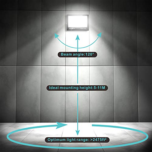 Reflektor LED, wodoszczelność IP66, 30 W, 50 W, 100 W, 200 W, światło dzienne, białe/ciepłe białe - obrazek 2