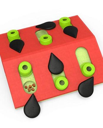 Nina Ottosson napisany przez Petstages Melon Madness Puzzle & Play - Interaktywna zabawka dla kotów ze smakołykami - kolor różowy