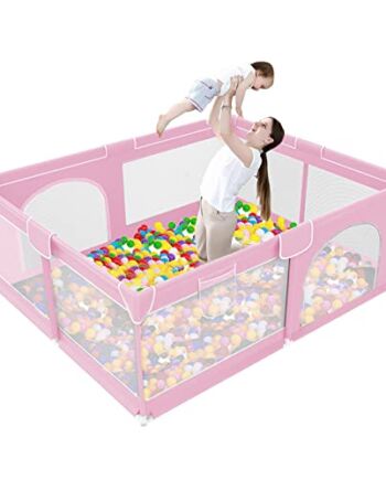 Zehnhase Kojec dla niemowląt, do łóżeczka dziecięcego, kojca, do użytku w pomieszczeniach, plac zabaw, kratka ochronna z oddychającą siatką (180 x 150 cm)