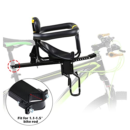 Lixada Bezpieczne siodełko rowerowe dla dzieci przednie siodełko dziecięce z pedałami nożnymi wsparcie oparcia do roweru szosowego MTB - obrazek 2