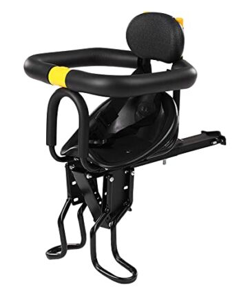 Lixada Bezpieczne siodełko rowerowe dla dzieci przednie siodełko dziecięce z pedałami nożnymi wsparcie oparcia do roweru szosowego MTB