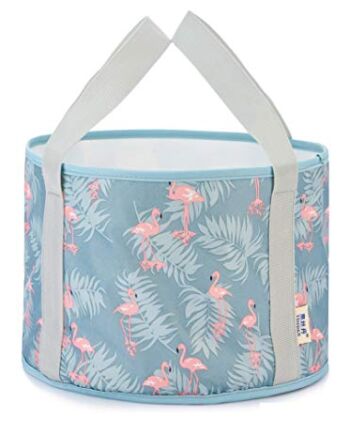 kabinga Składana torba do czyszczenia stóp, przenośna, do użytku na zewnątrz, flamingi, niebieska, uniseks – Youth, niebieska, M