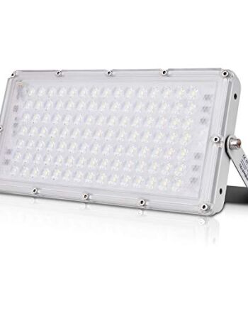 Reflektor LED 100W, wodoszczelny IP66 reflektor zewnętrzny 10000 lm, 6500K zimna biel, do ogrodu, garażu, na plac sportowy, do parkingu, na taras, oświetlenie