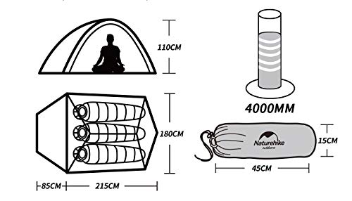 Naturehike Nowy Cloud-up 3 Upgrade Ultralight Namioty Namiot dla 3 Osób 3-4 Sezony na Wędrówki po Kempingu - obrazek 7
