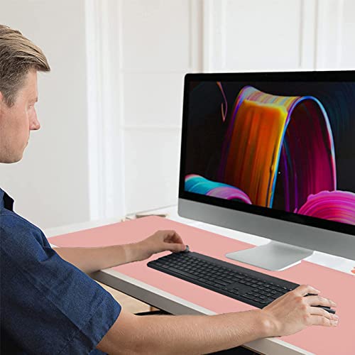 Retoo Podkładka pod mysz dla graczy, duża, 90 x 45, antypoślizgowa, podkładka na biurko, duży rozmiar, poprawia precyzję i prędkość XXL, czarna, specjalna powierzchnia, podkładka pod mysz - obrazek 7