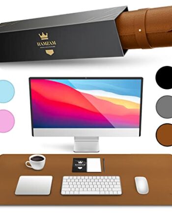 HAMZAM PU Skóra Podkładka na biurko, duża 90x40 cm - Wysokiej jakości