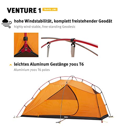 Wechsel Namiot Venture 1-osobowy pojedynczy namiot - linia podróżna - wodoodporny, całkowicie wolnostojący, 4 pory roku - obrazek 4