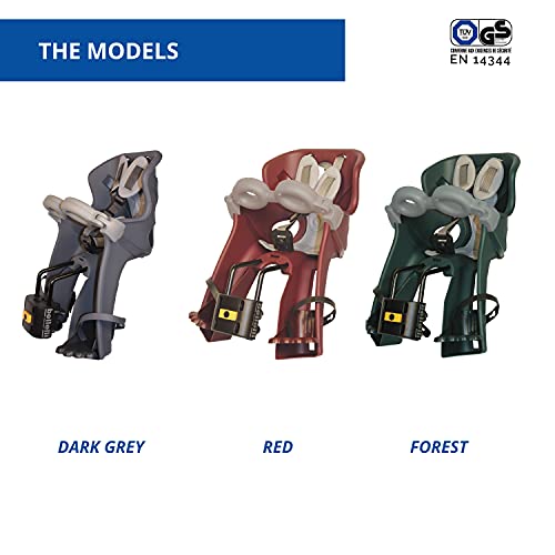 b bellelli Strzałka 2021 - Fotelik rowerowy z poduszkami i paskami ze sztucznej skóry - dla dzieci do 15 kg, od 9 miesięcy do 3 lat - Mocowanie do ramy - obrazek 2