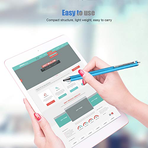 Rysik Rysik do ekranu dotykowego Przenośny uniwersalny cyfrowy rysik dotykowy z silikonowym kontaktem do smartfona i tabletu (niebieski) - obrazek 7