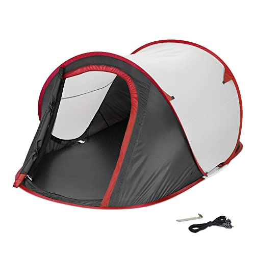 Jemidi namiot samorozkładający się namiot dla 2 osób, namiot festiwalowy, namiot trekkingowy, namiot kempingowy, automatyczny namiot sekundowy, plażowy, 220 cm x 120 cm x 95 cm, 2-osobowy - obrazek 3