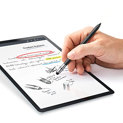 STAEDTLER Noris cyfrowy mini 180M 22 Set, rysik 2 w 1 do cyfrowego pisania i rysowania na EMR i pojemnościowym ekranie dotykowym, okrągły kształt + 5 innych końcówek zapasowych, 180M 22X - obrazek 2