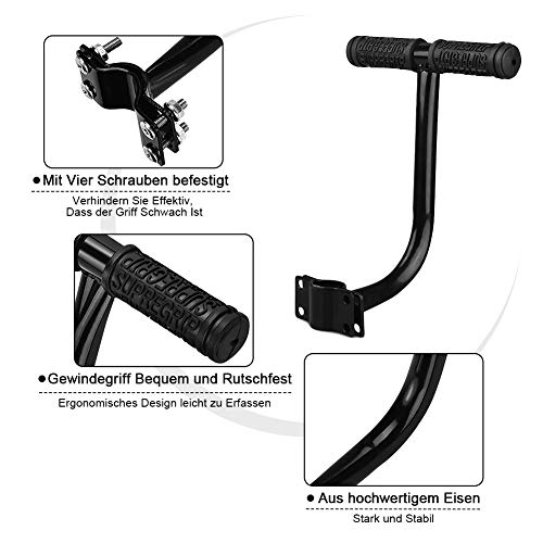 Wygodna poduszka na tylny bagażnik rowerowy, tylne siedzenie rowerowe dla dziecka, poduszka na rower z parą podnóżka, oparcia i podłokietnika - obrazek 6