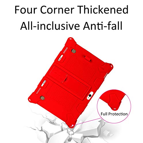 AKNICI Silikonowe etui z uchwytem na długopis pasek na ramię Stylus Pen do TOSCiDO K108/W109/X104/X108, ACEPAD A121/A101/A12X, Dragon Touch K10/Max10,TYD-107/TYD-108,LNMBBS 10.1, PADGENE 1, Lectrus 10,czarny - obrazek 6