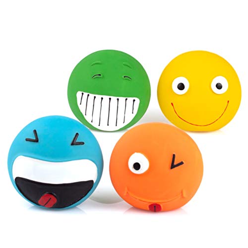 Chiwava 4 szt. 3" małe zabawki dla psów interaktywne gumowe lateksowe - obrazek 9