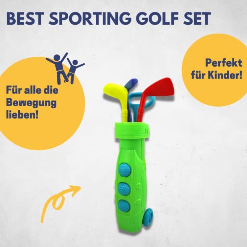 Best Sporting Zestaw golfowy kij golfowy piłki golfowe dla dzieci zabawka tworzywo sztuczne - obrazek 6