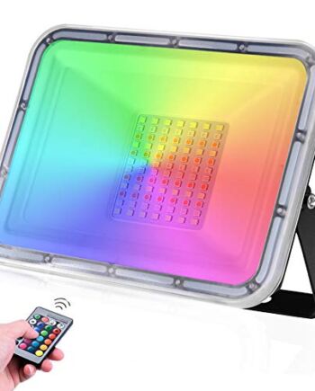 50W RGB Reflektor LED, Wodoszczelny IP67 Reflektor LED Z pilotem, 16 kolorów i 4 tryby Reflektor zewnętrzny, na festiwal muzyczny, imprezę, do ogrodu, Boże Narodzenie (Brak funkcji pamięci)